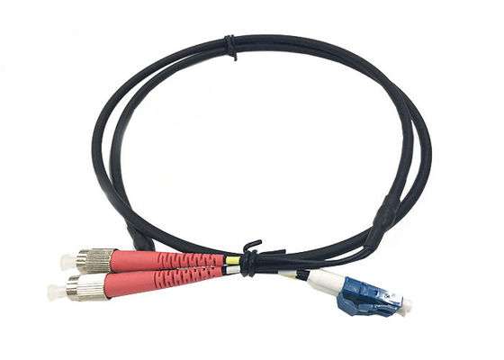 câble optique de fibre de duplex de mode unitaire de 4.8mm, corde de correction de LC UPC