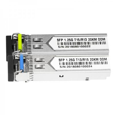 émetteur-récepteur optique bidirectionnel simple du connecteur 20Km de 1.25G LC