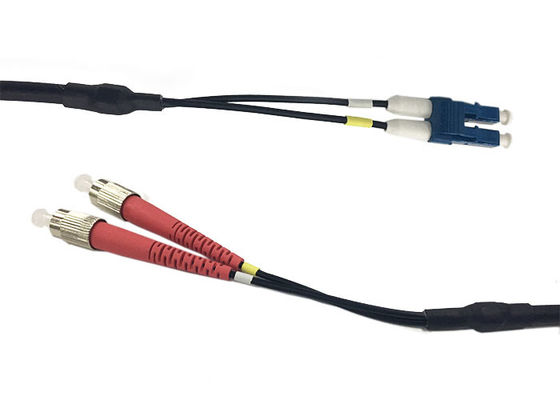 câble optique de fibre de duplex de mode unitaire de 4.8mm, corde de correction de LC UPC