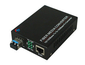 Convertisseur de médias de fibre de mode unitaire de l'indicateur LC de TRX PWR FDX LED