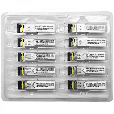 émetteur-récepteur optique bidirectionnel simple du connecteur 20Km de 1.25G LC